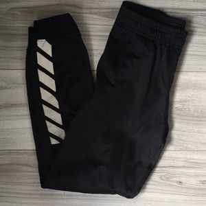 NBA boys black joggers sweatpants reflective L 14-16